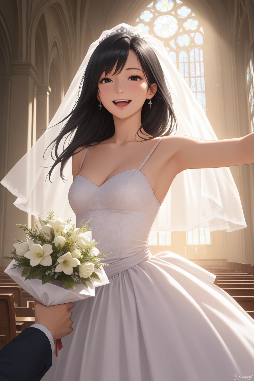 幸せいっぱいの花嫁さん