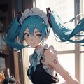 初音ミク・メイド❤️ 3枚目