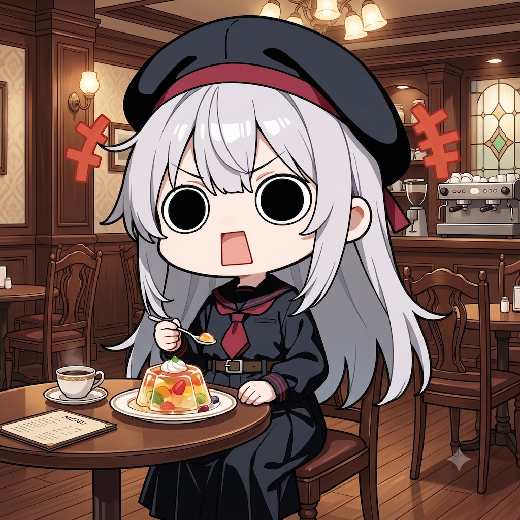 ゼリーを頂くえらいこっちゃ嬢