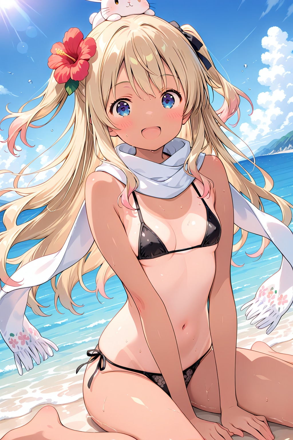 浜辺の姫様