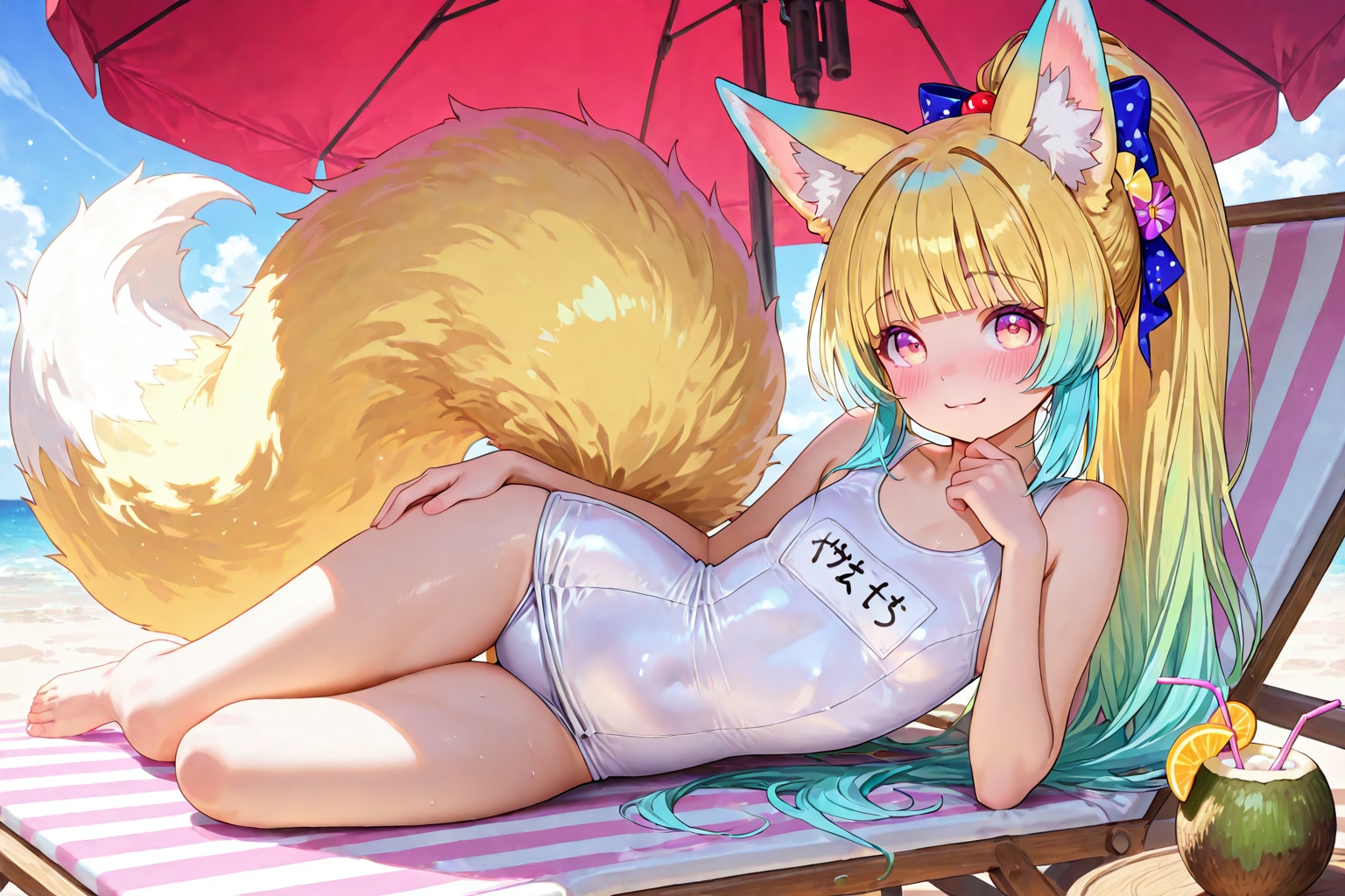 白スク×ケモミミ