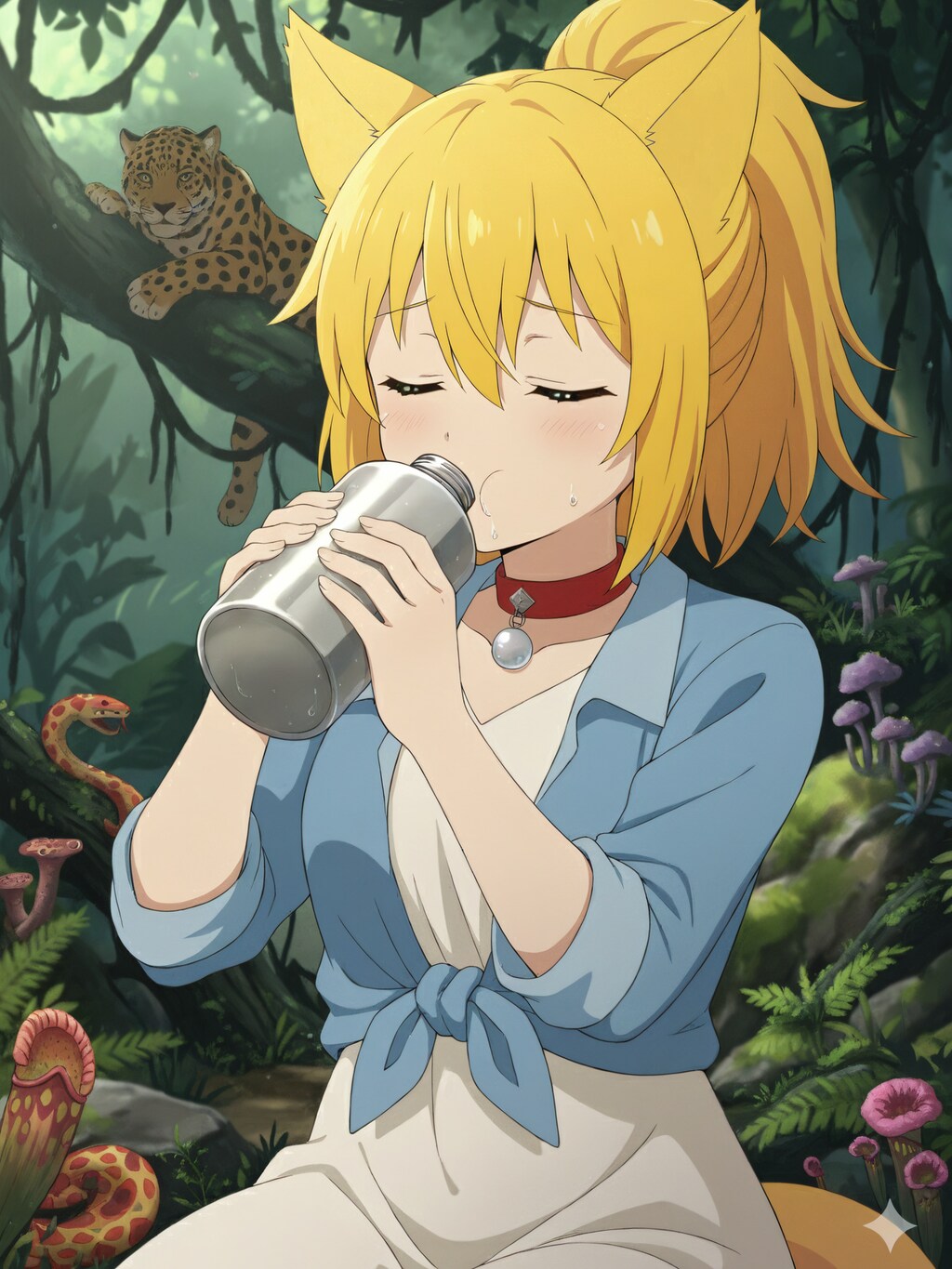 ちょっと足を伸ばして森までピクニックに出かけ森林浴を楽しんでいたら道に迷ってしまい気がついたらあたりの空気もなんだか変わっていてどこからか聞いたことのない動物の鳴き声…