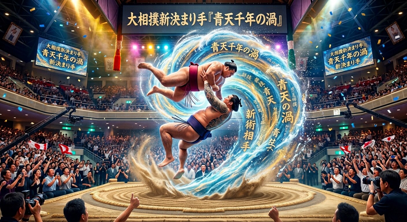 大相撲新決まり手「青天千年の渦」 | の人気AIイラスト・グラビア