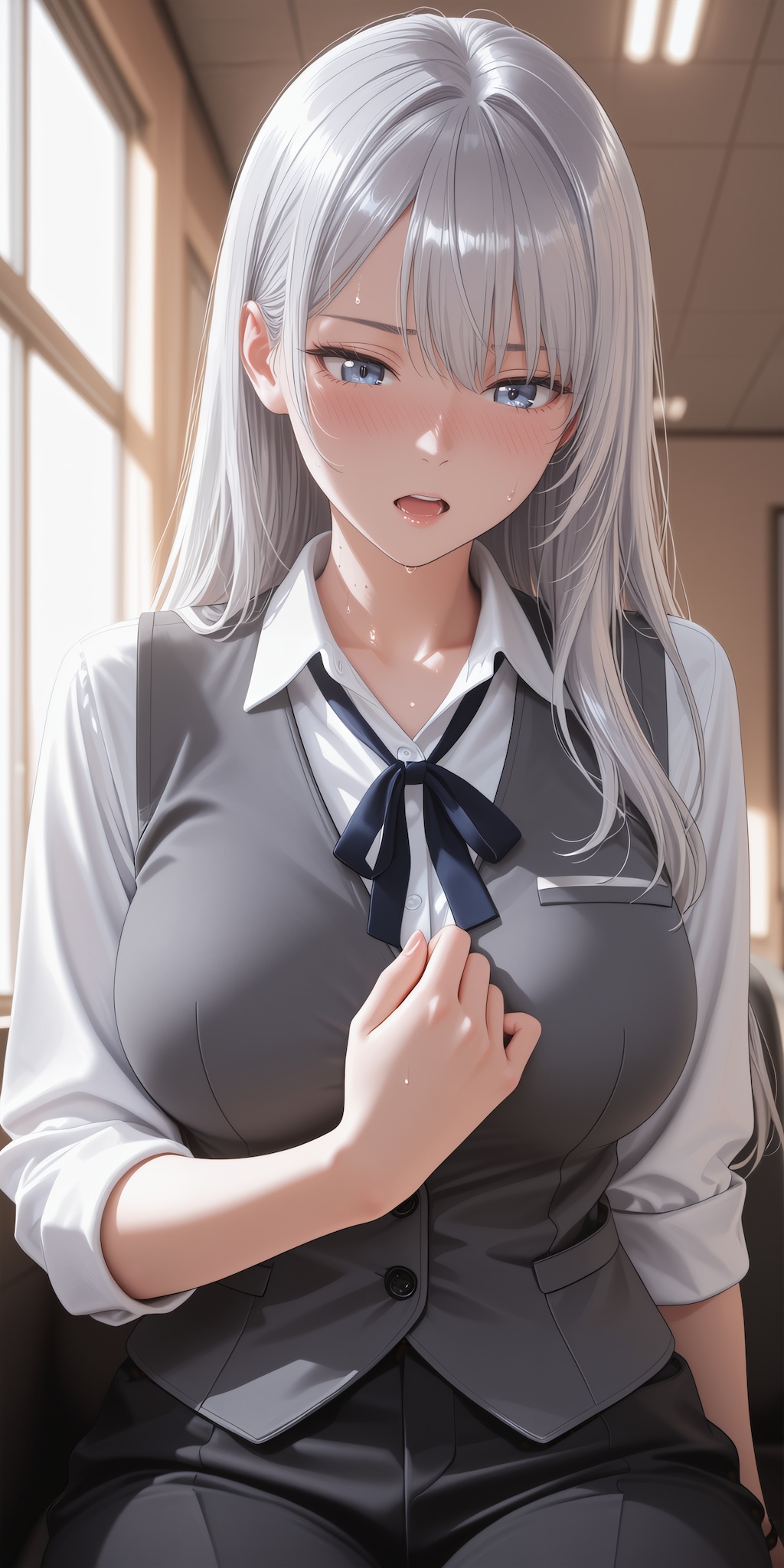 職場受付嬢への告白シーン