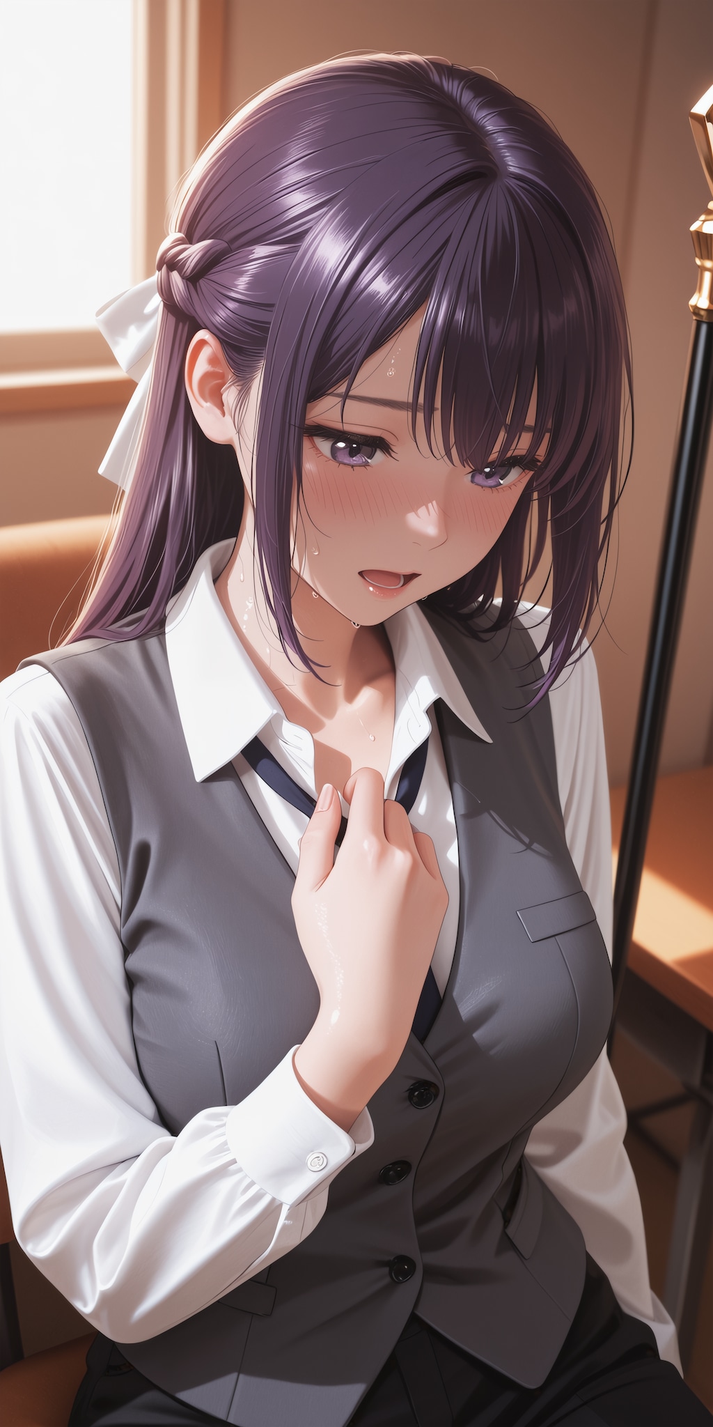 職場受付嬢への告白シーン