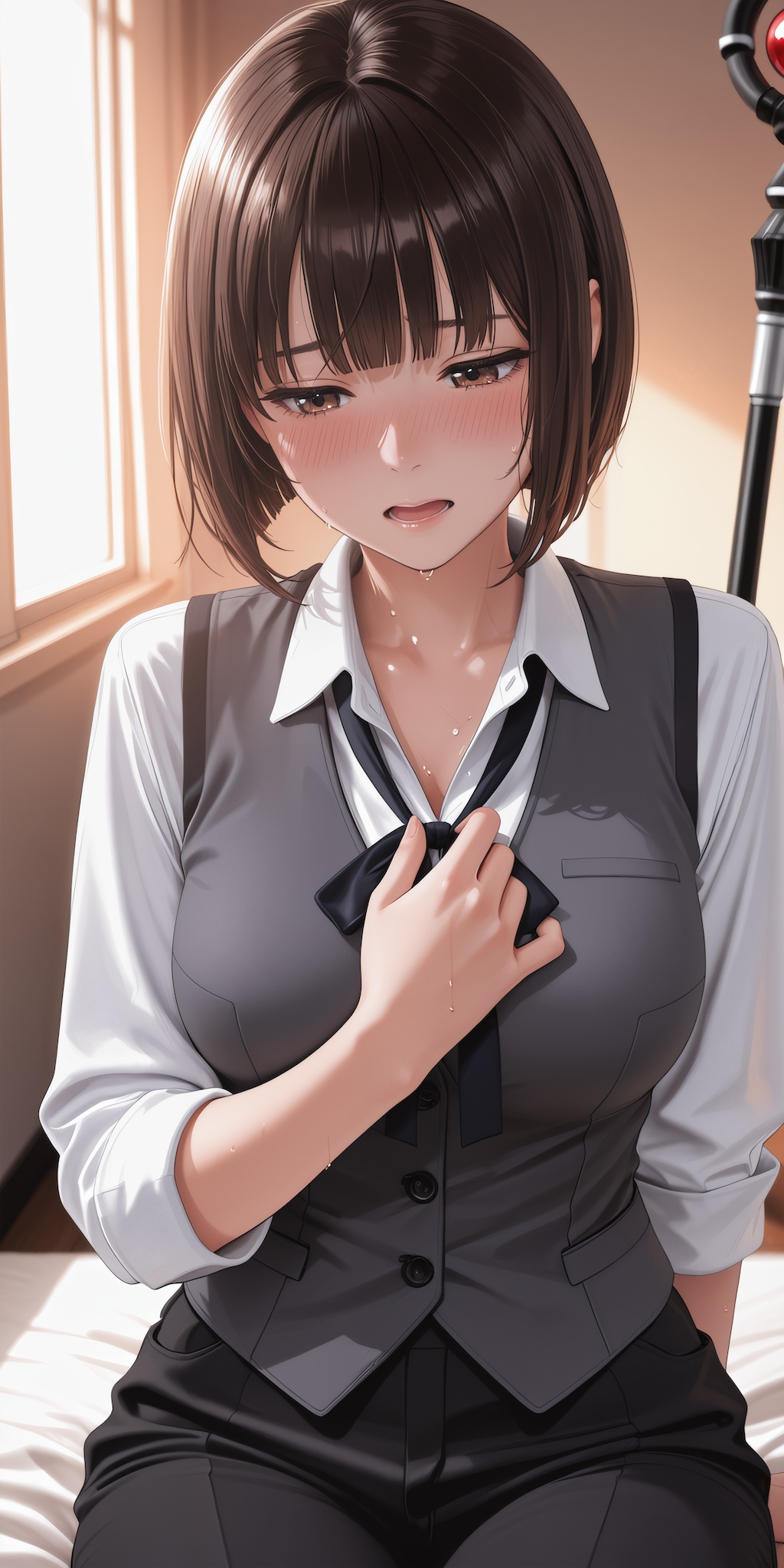 職場受付嬢への告白シーン