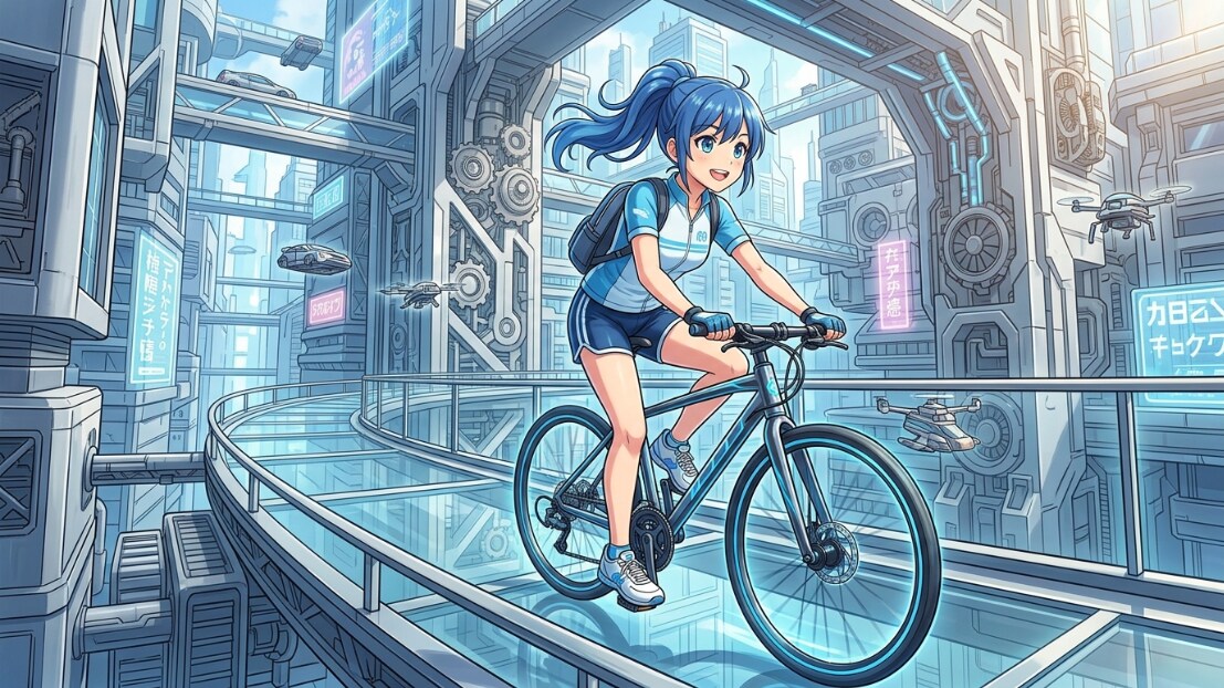 青ぽにちゃん サイクリング_Flow | の人気AIイラスト・グラビア