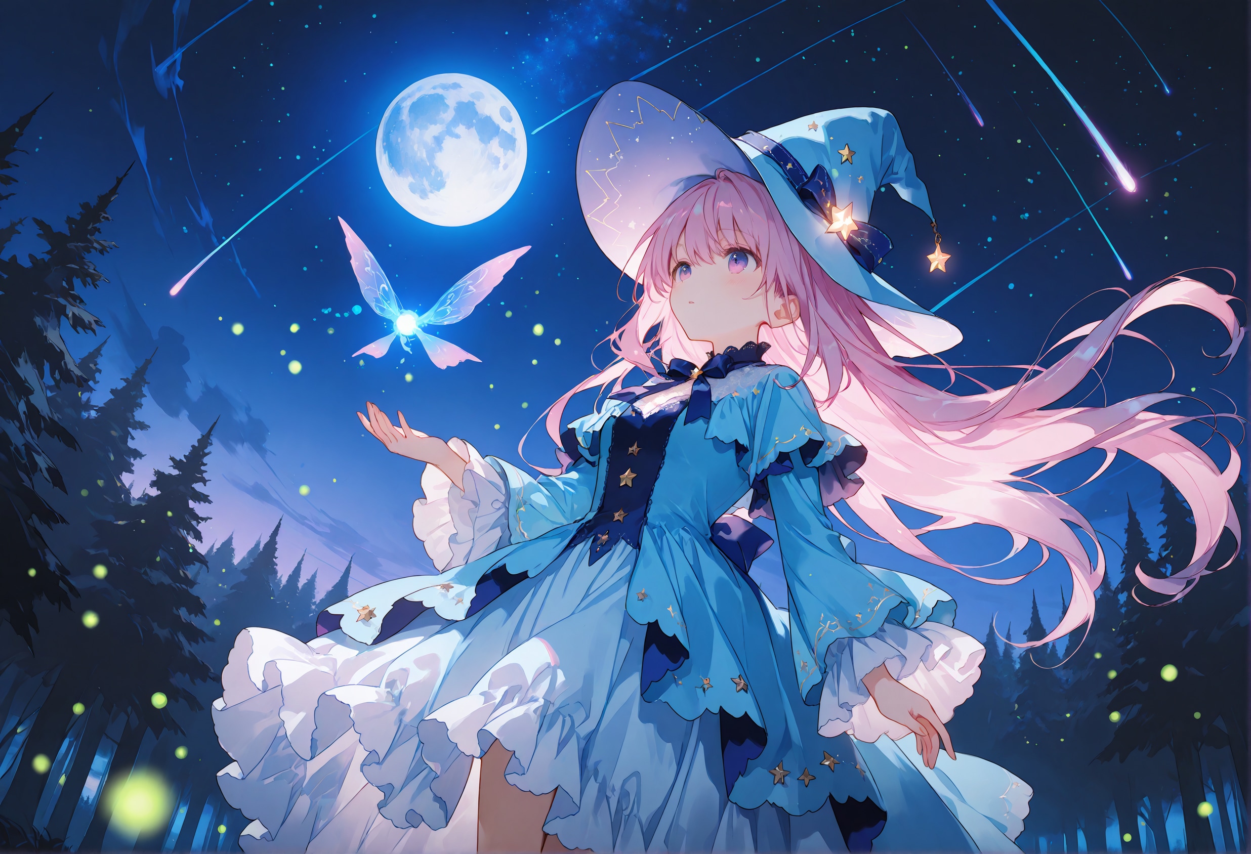 月と蛍と流星と