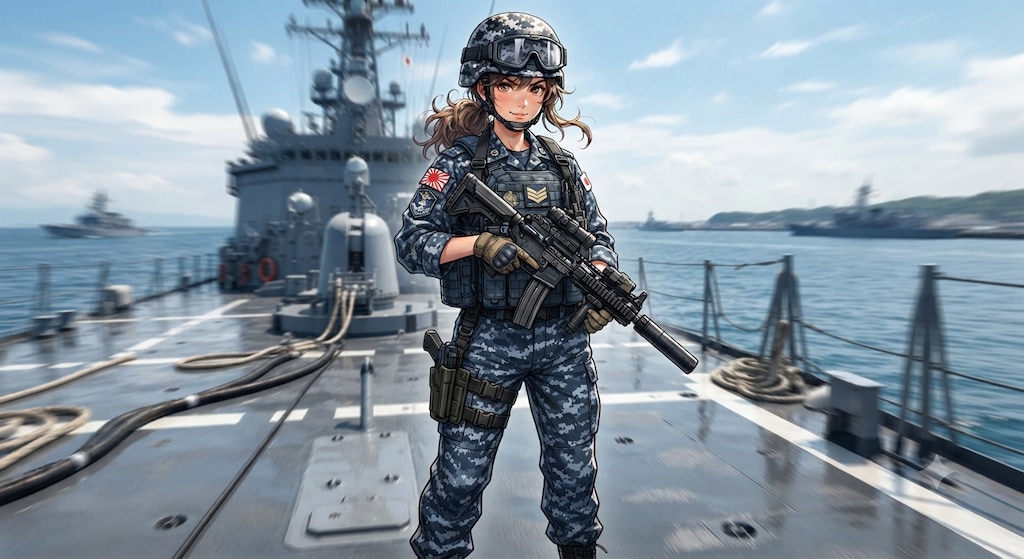 海上自衛隊　護衛艦付立入検査隊(臨検隊)ガール