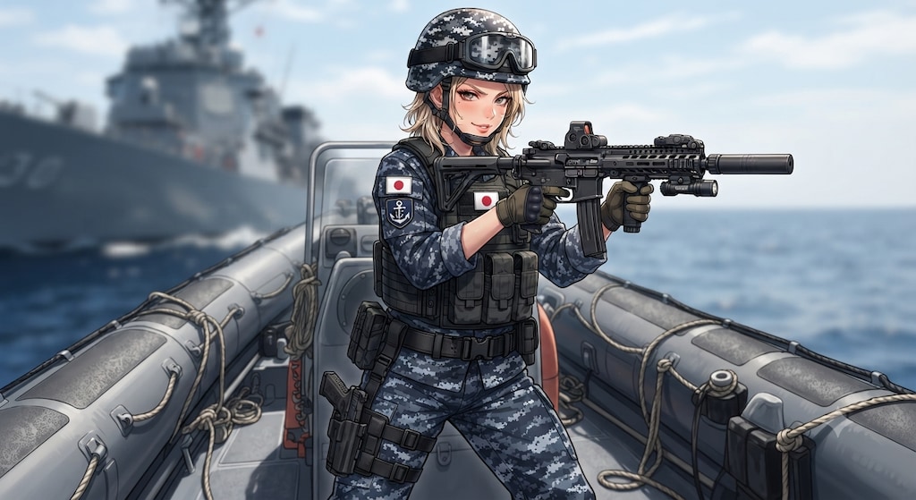 海上自衛隊　護衛艦付立入検査隊(臨検隊)ガール