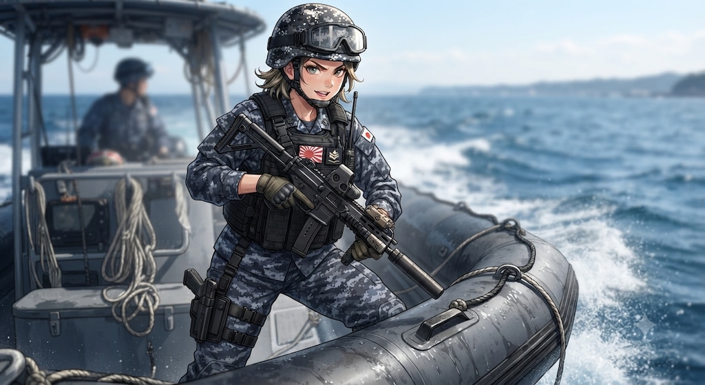海上自衛隊　護衛艦付立入検査隊(臨検隊)ガール