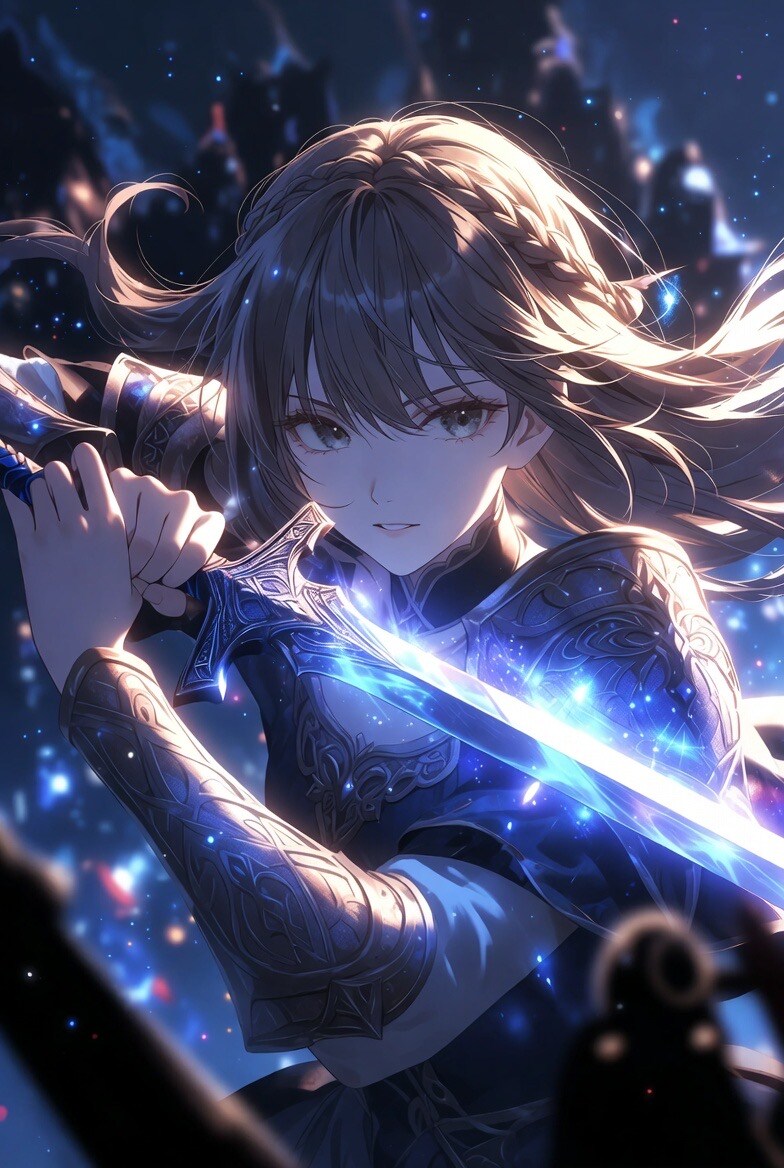 蒼い剣士