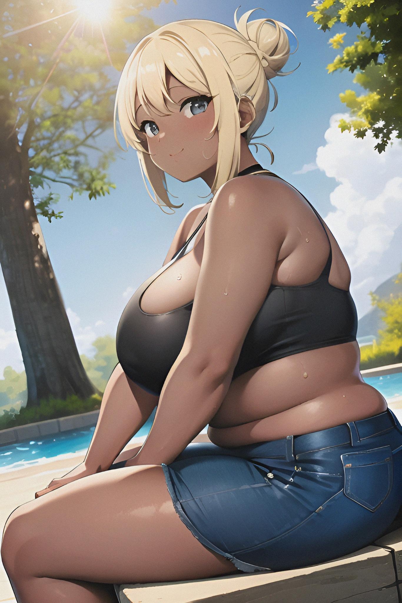 黒ギャル女子(ムチ子🤩🤩)