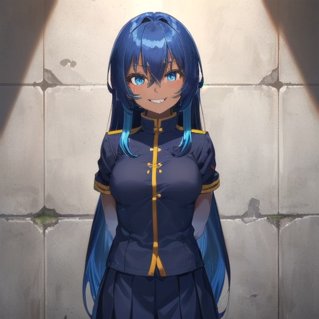 セーラ服の青髪褐色ちゃんって注文したら、何故か上着軍服っぽいのが混ざってる件ｗ