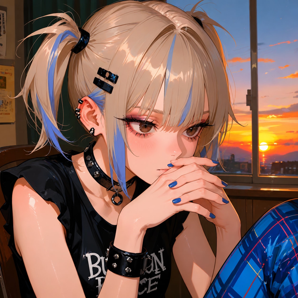 夕暮れに
