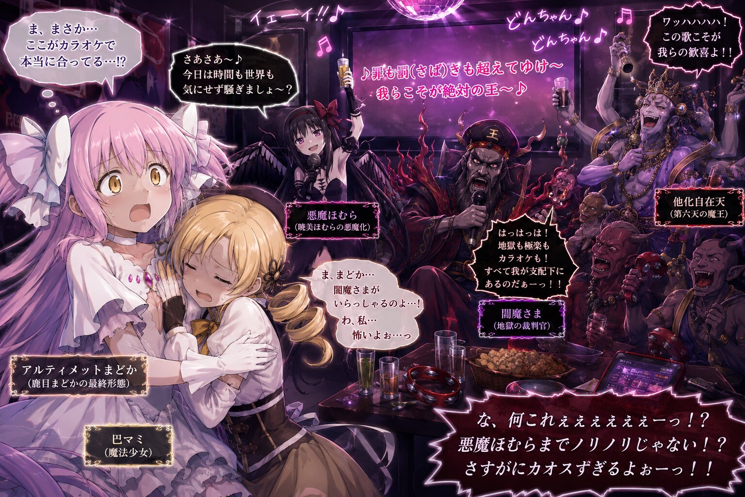 閻魔大王や他化自在天(第六天の魔王)と親友になった悪魔ほむらのカラオケ