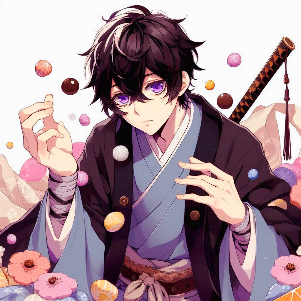 和菓子と黒髪短髪男性＊その3(12枚)