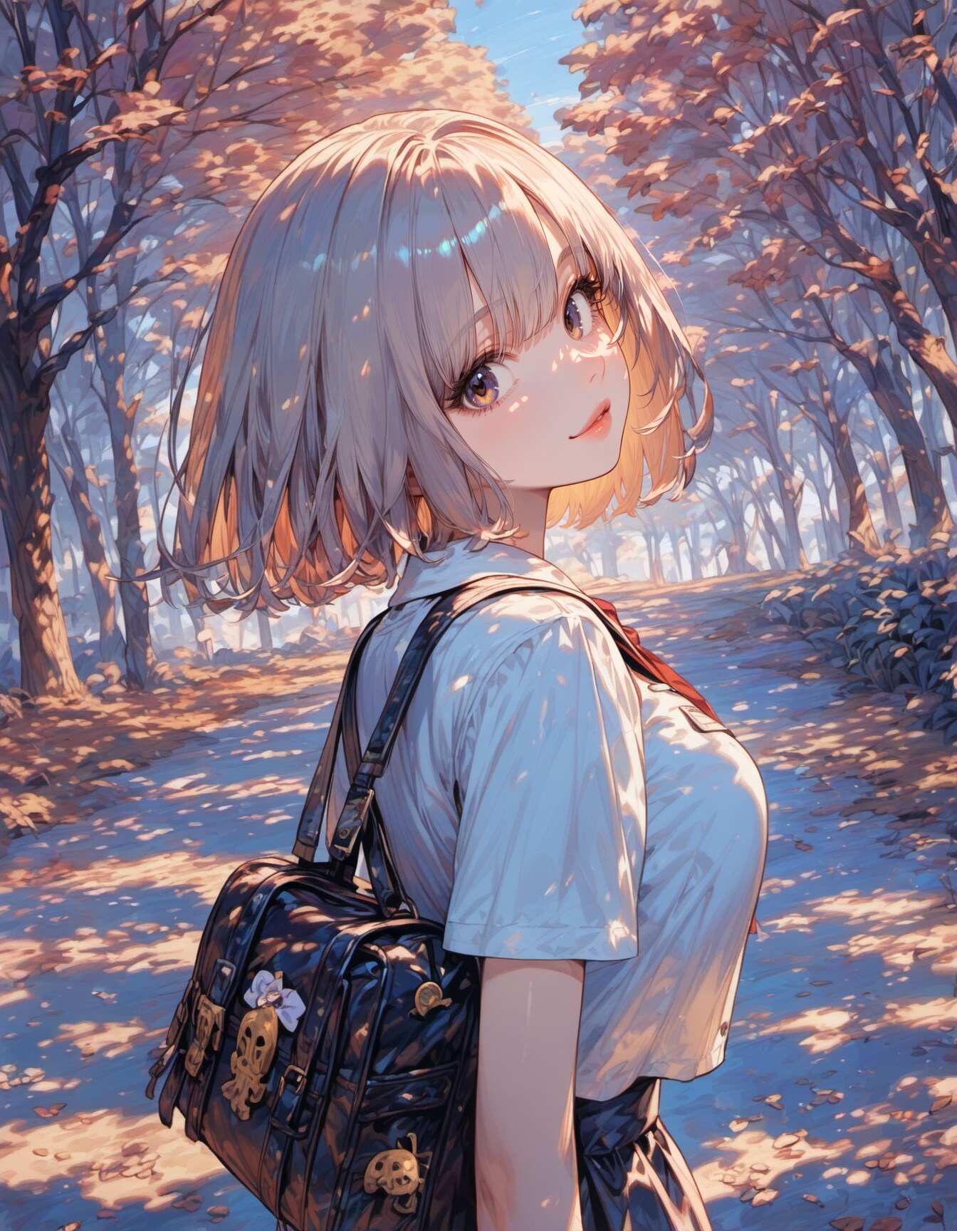 cherry blossom-lined road | の人気AIイラスト・グラビア