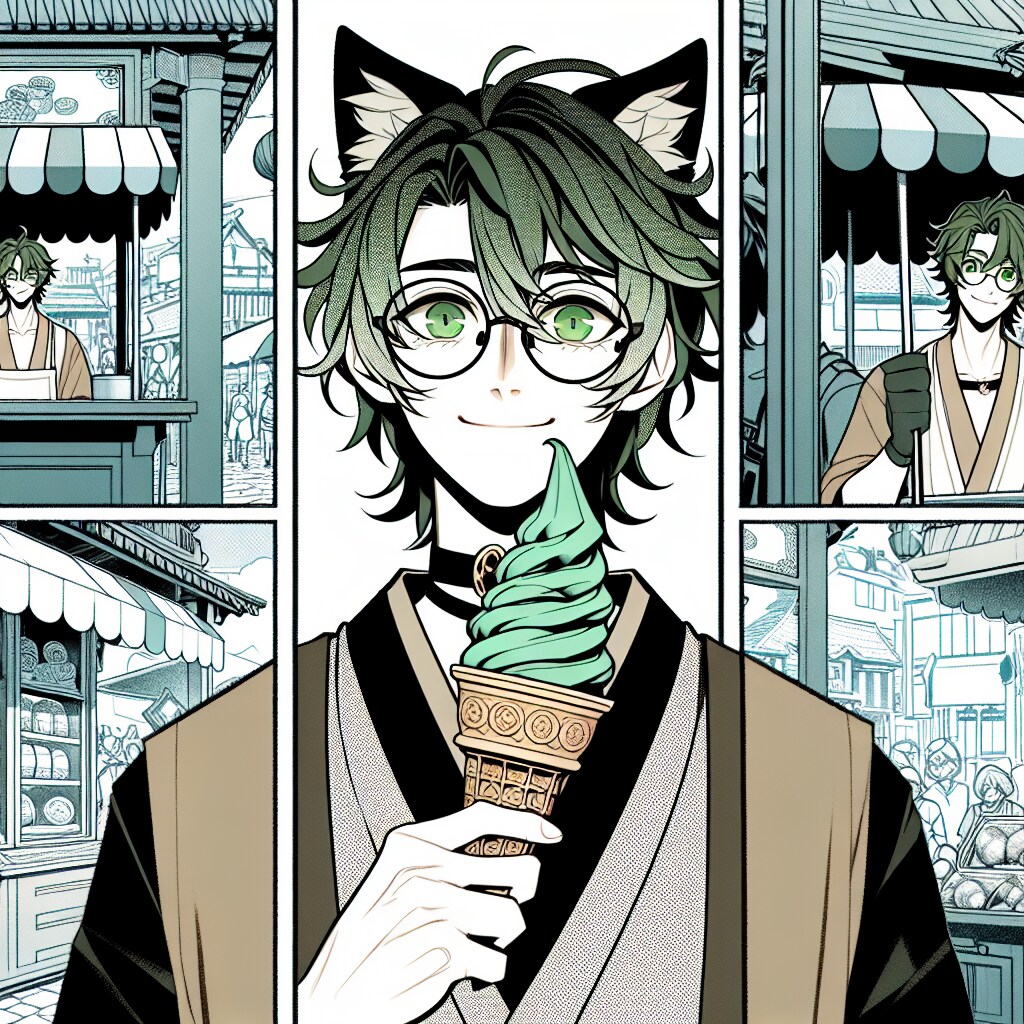 チョコミントソフトクリーム | の人気AIイラスト・グラビア