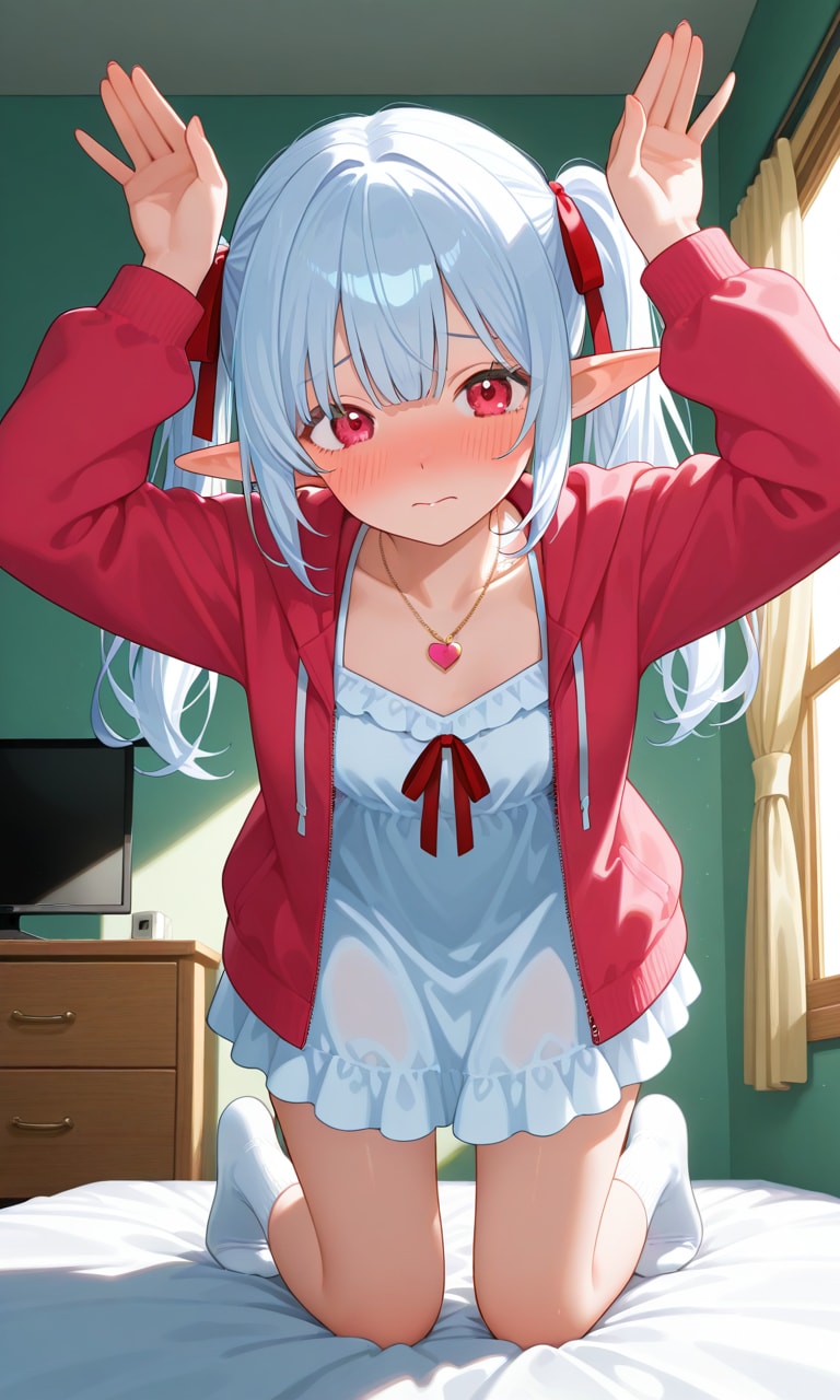 43、朝起こしに来たシロネさん | の人気AIイラスト・グラビア