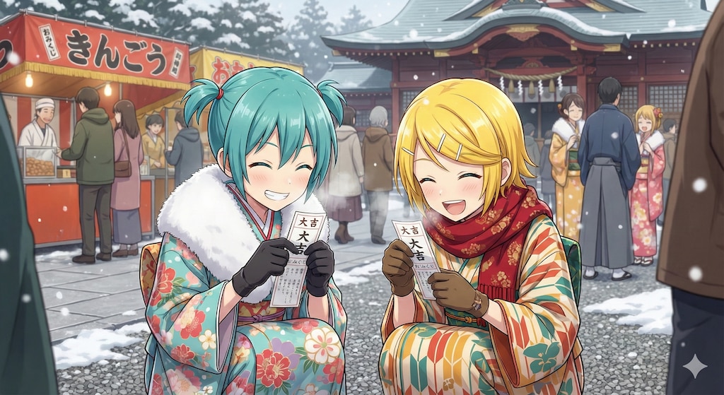 ミクさんリンさんドキドキおみくじ