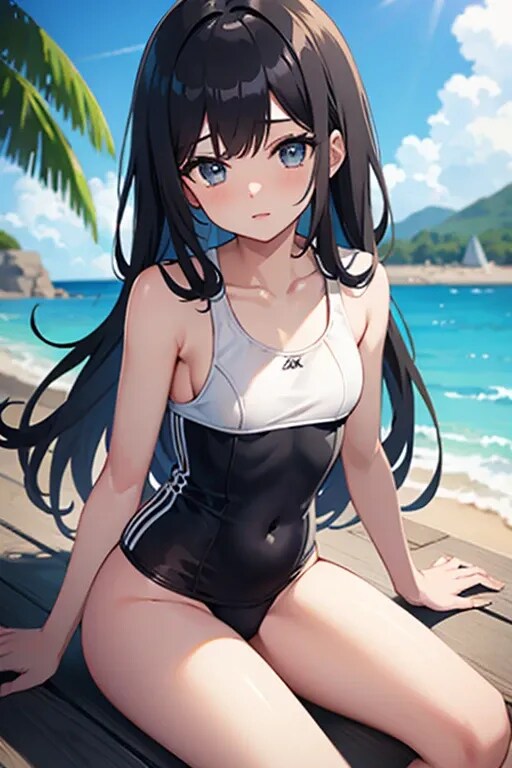 スクール水着の女の子