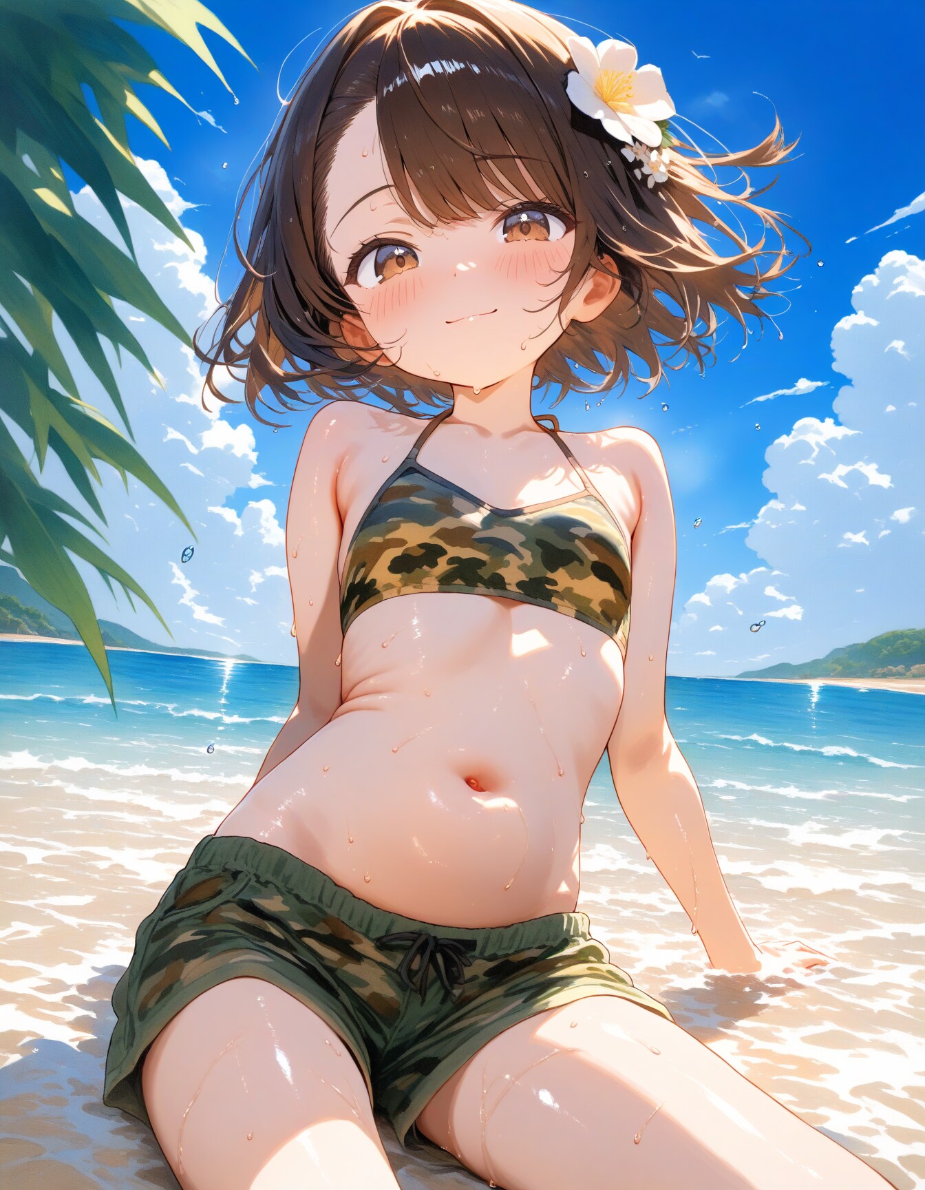 迷彩ビキニ少女