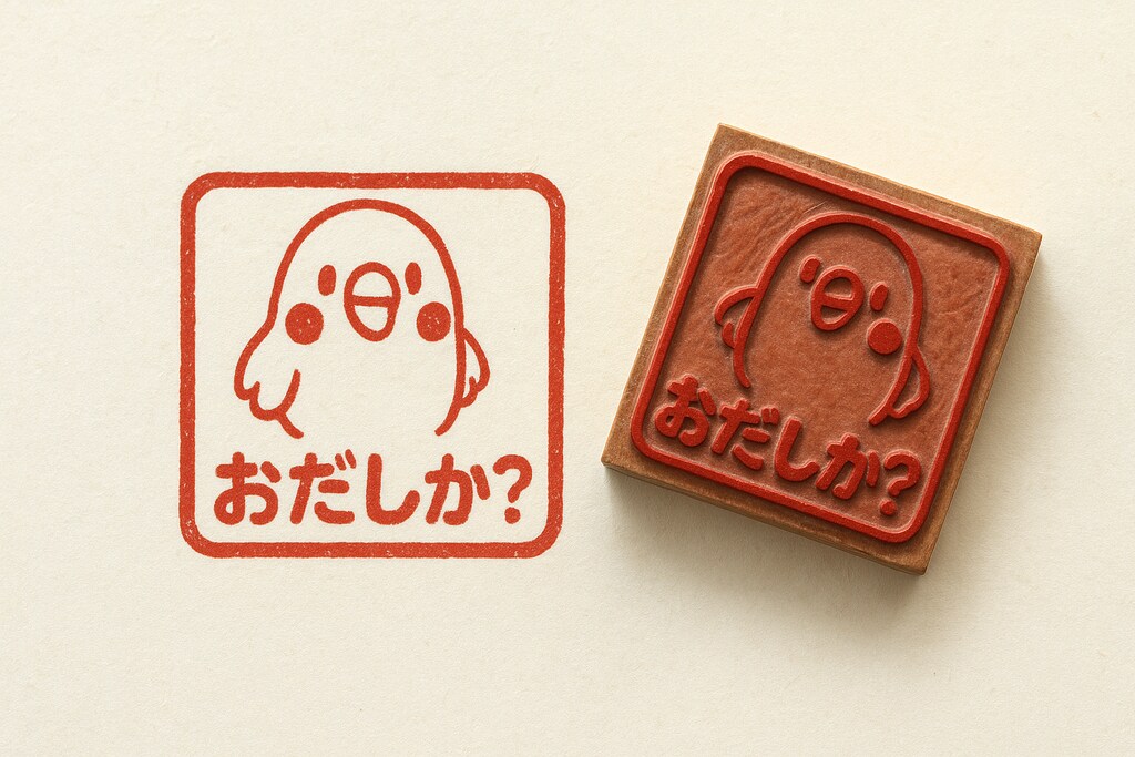 おだしか？版インコのハンコ