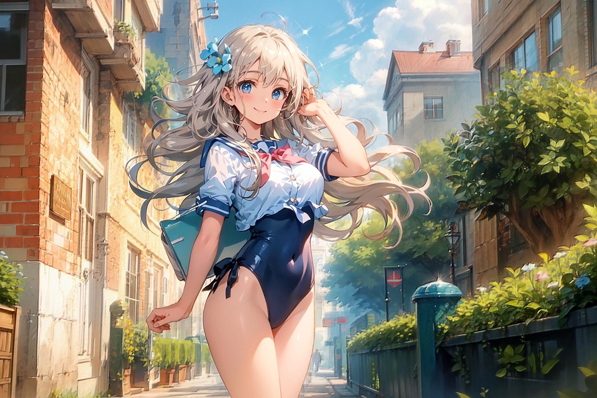 スク水通学