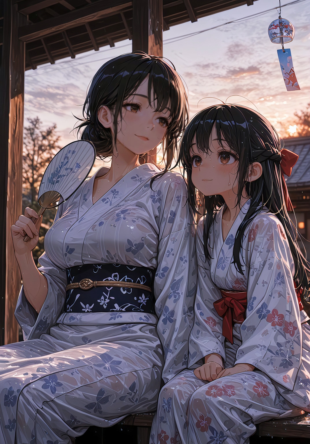 夕涼み、まだ夏は暑くて | の人気AIイラスト・グラビア