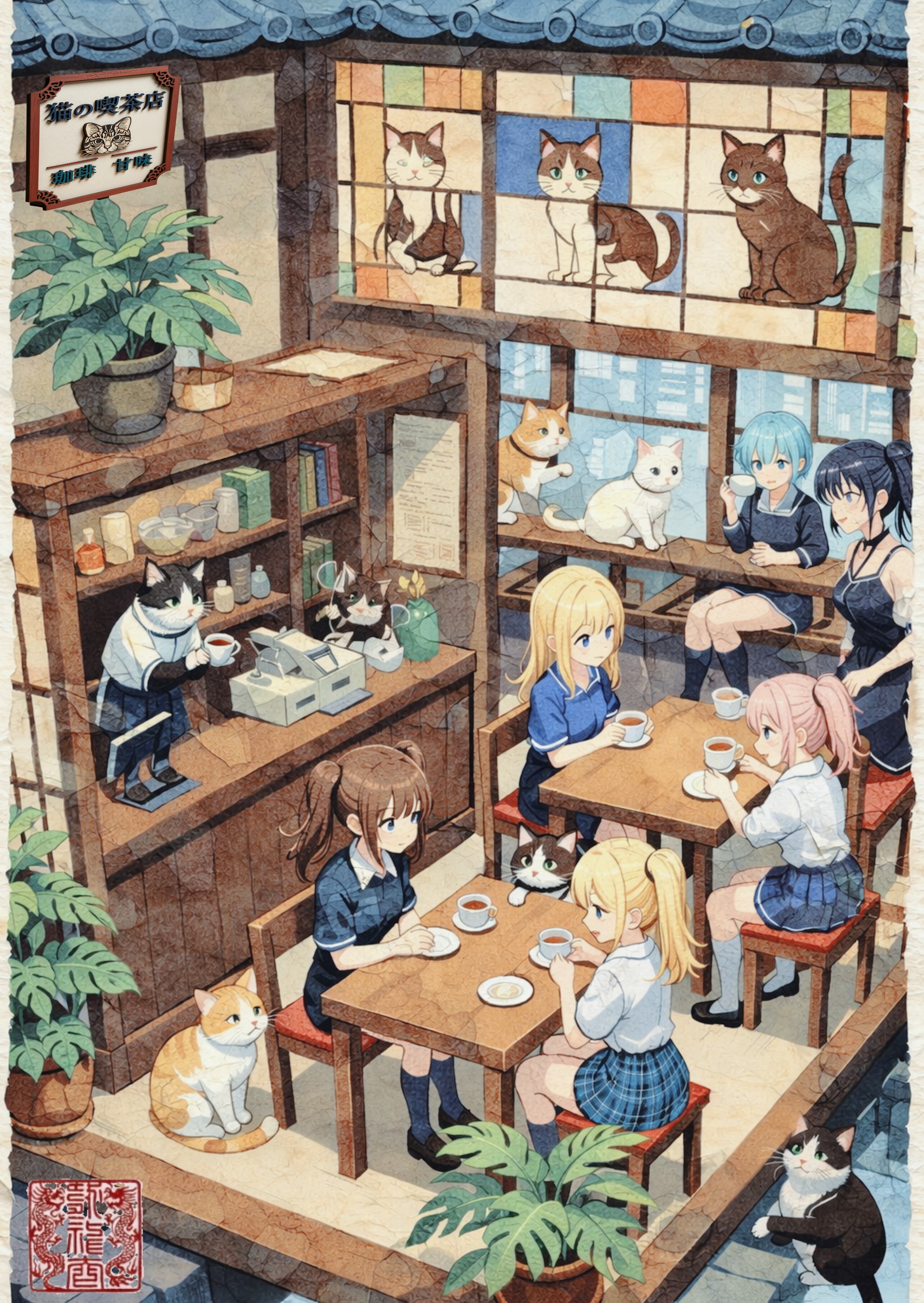 猫の喫茶店その❹ | の人気AIイラスト・グラビア