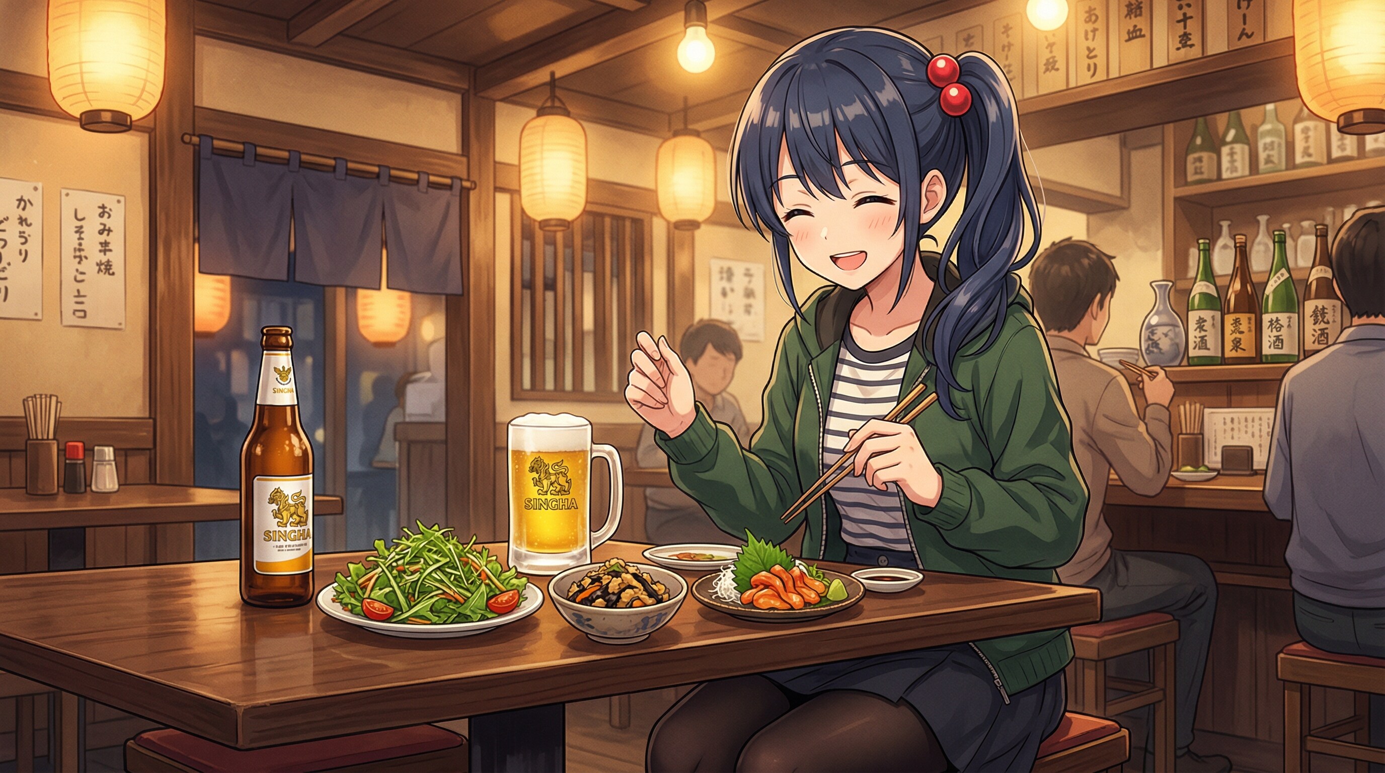 ４月８日は。シンハビール、ホヤの日、ベビーリーフの日、おからの日 | の人気AIイラスト・グラビア