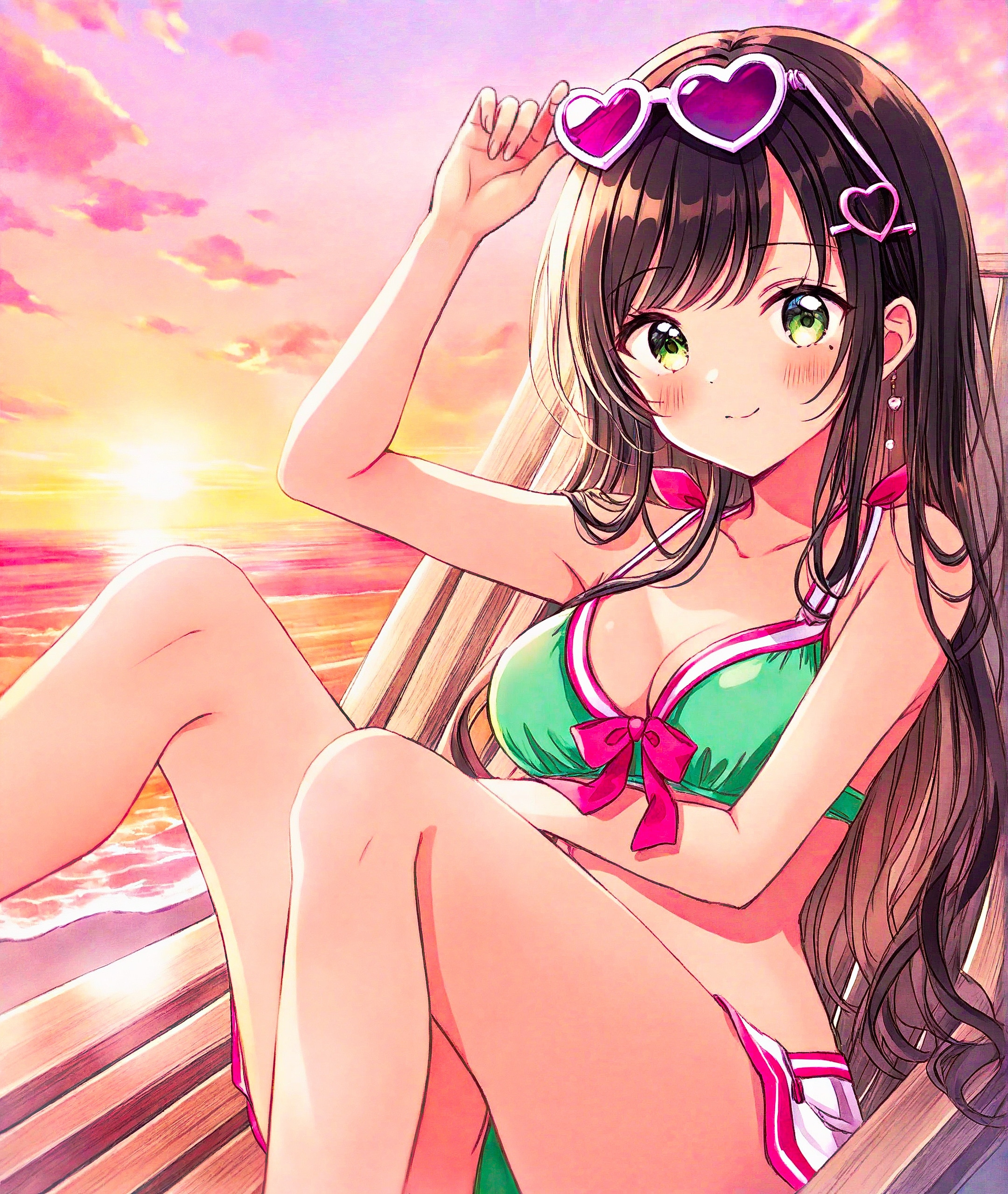 海岸の夕暮れ