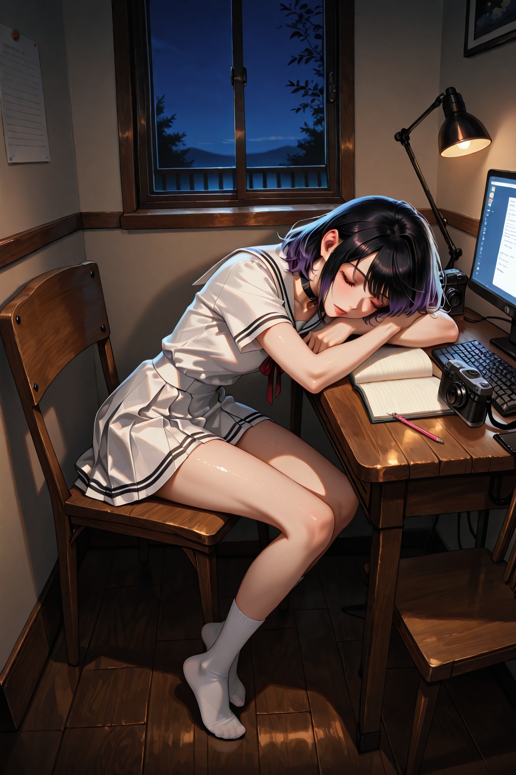 明日のテスト…がんば…りま～す…