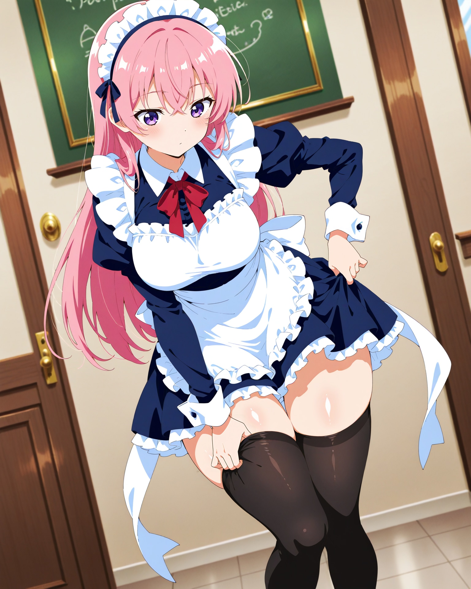 外に出る前のメイドさん