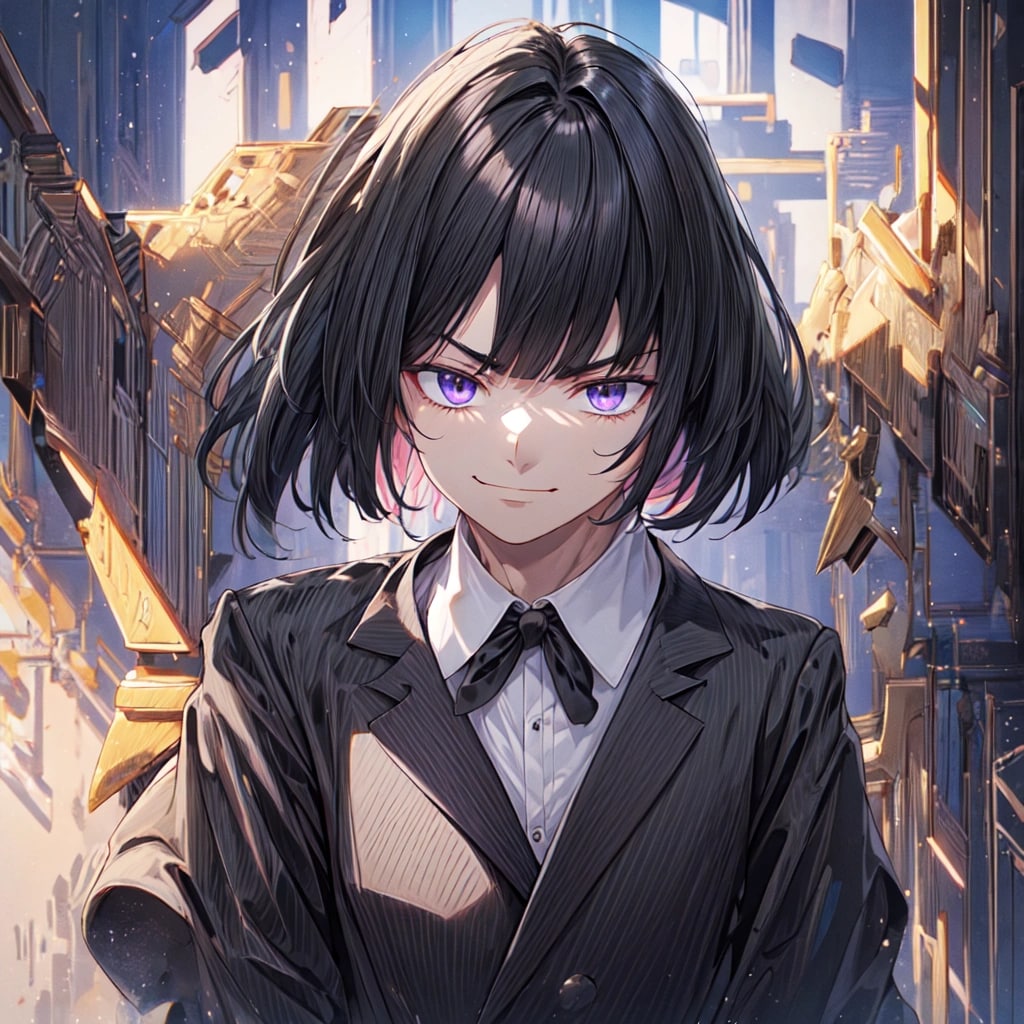 ネクタイな、黒髪おかっぱ男性★(5枚)