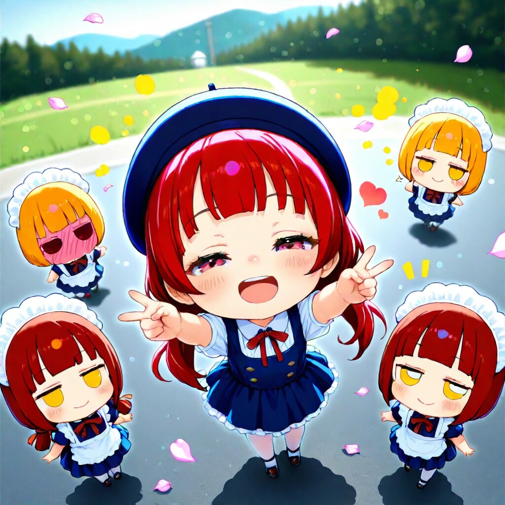 (short sleeve),半袖が、メイドさんにも効いている。