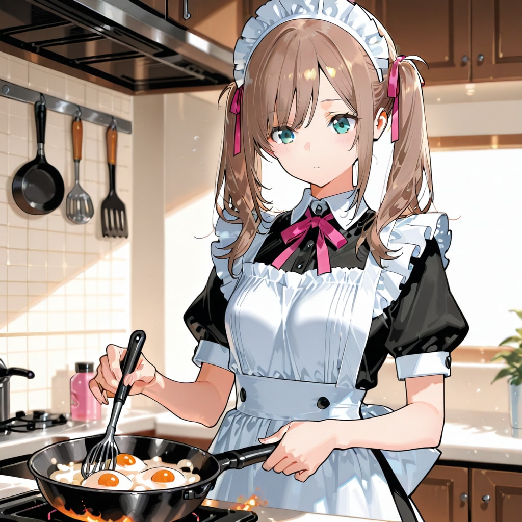 朝ご飯はるかちゃんや目玉焼き 弾 | の人気AIイラスト・グラビア