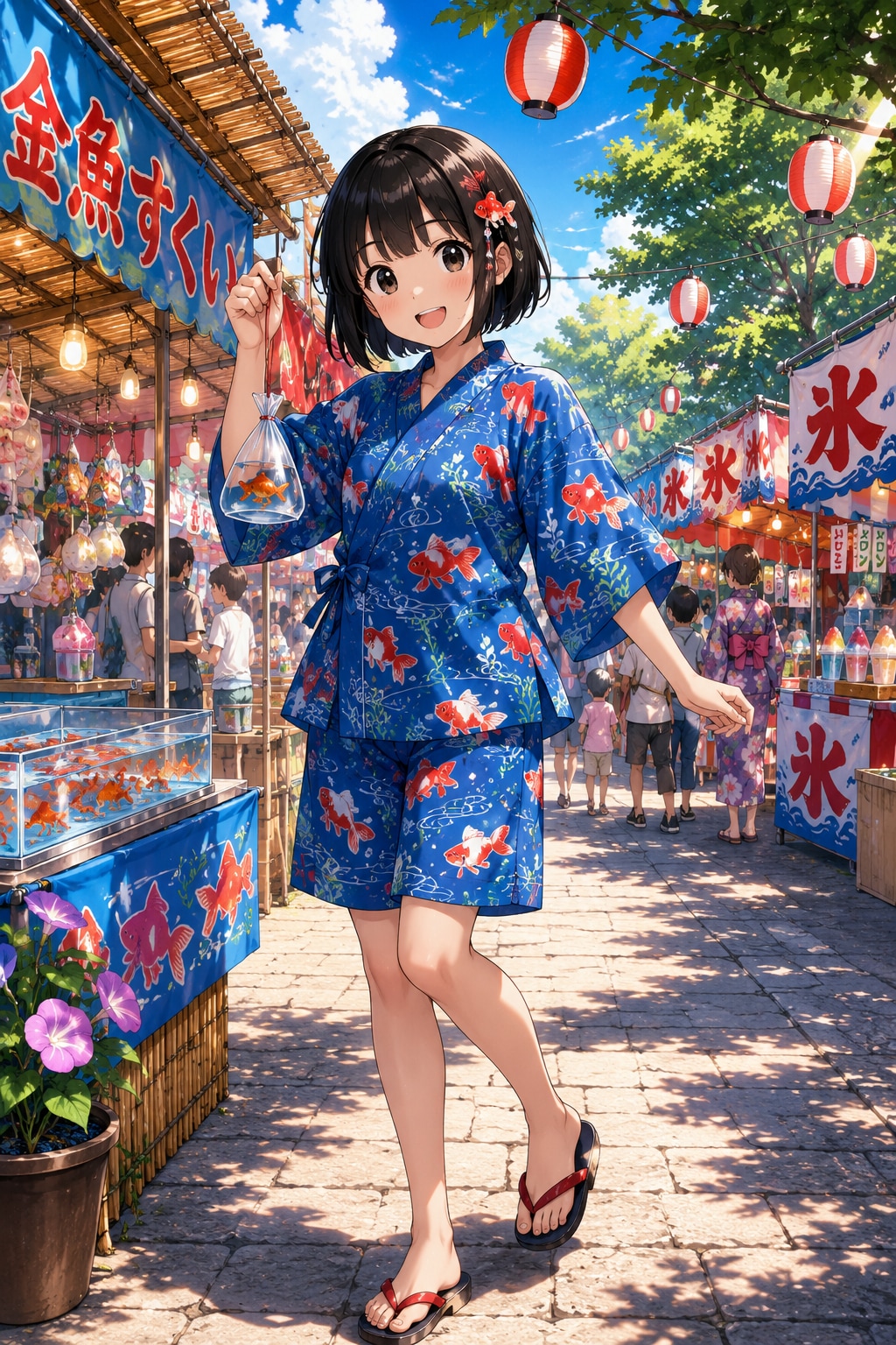 甚平の女の子