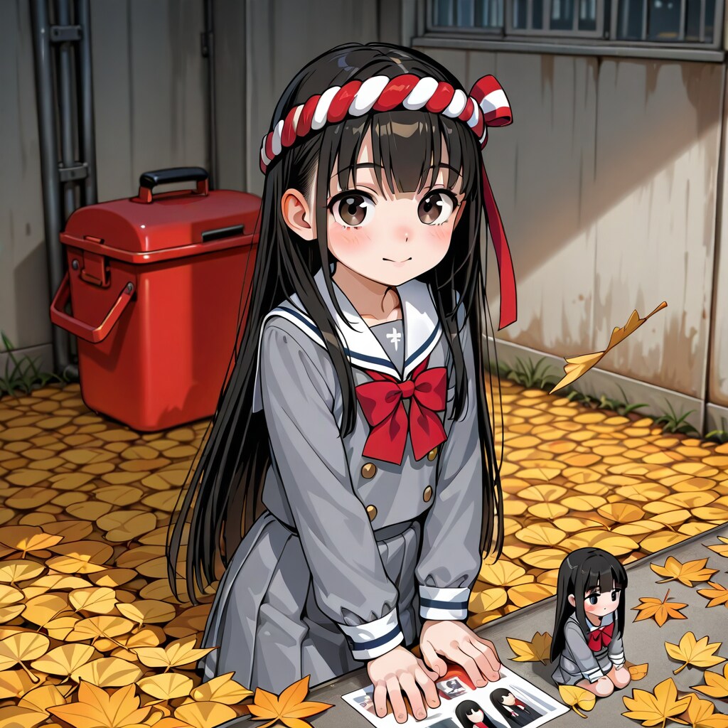 鉢巻女学生