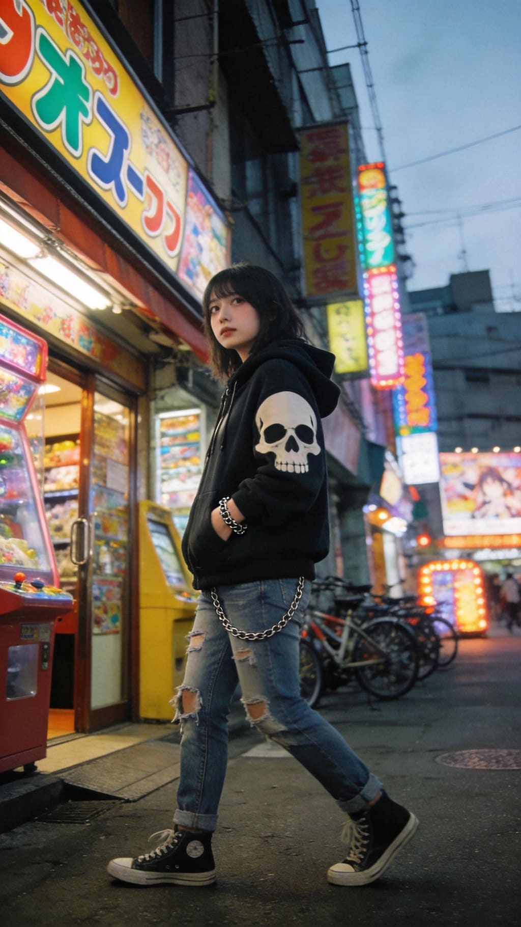 Neon Echoes in the Backstreet