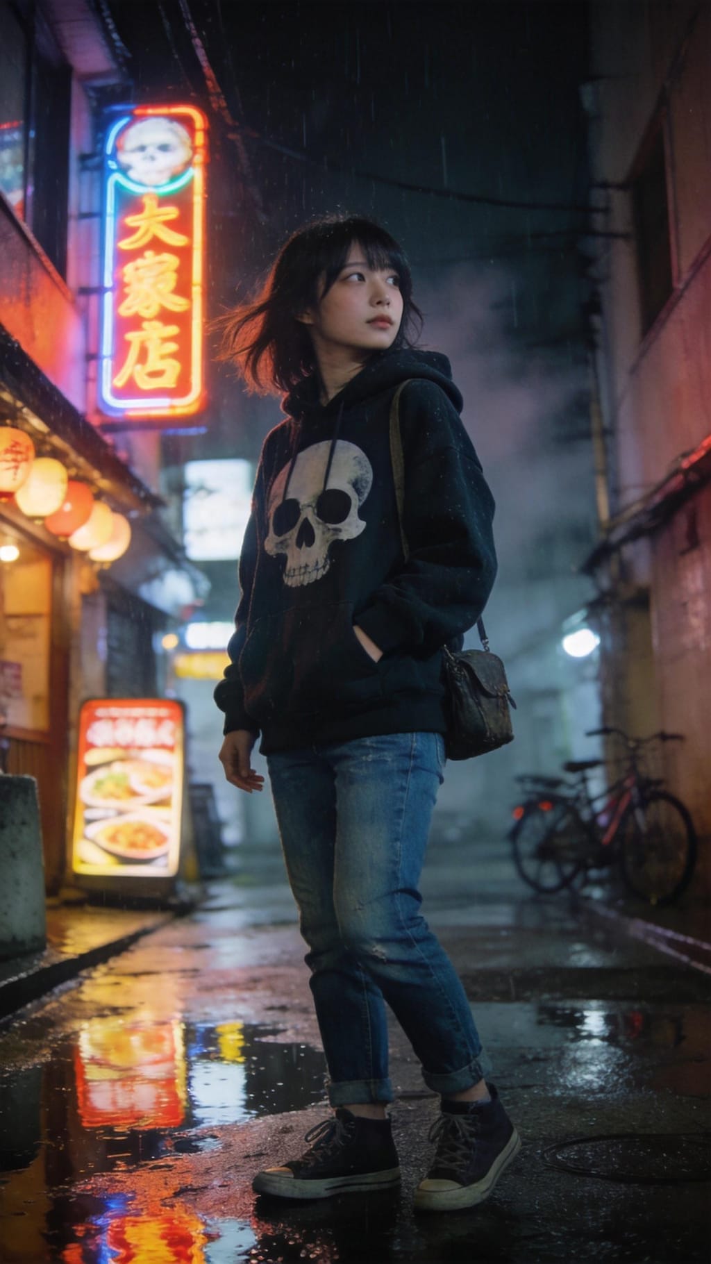 Neon Echoes in the Backstreet