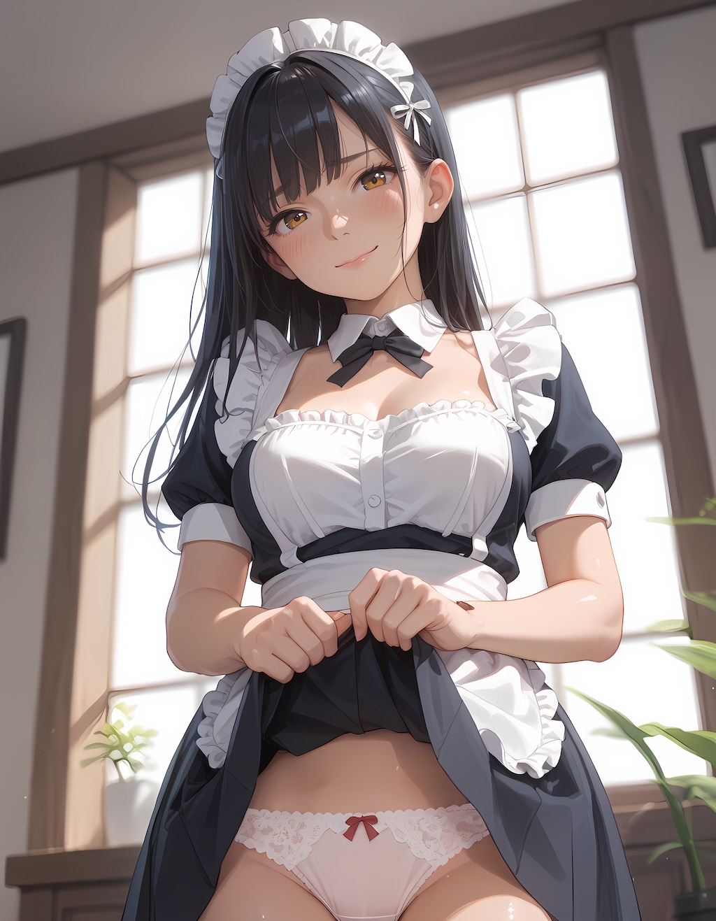 朝は気付けのパンツ鑑賞