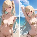 ゴールドビキニの女の娘♪ 2枚目