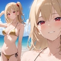 ゴールドビキニの女の娘♪ 3枚目