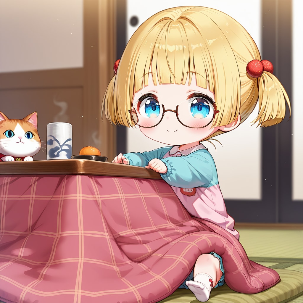 こたつとにゃんこ♪