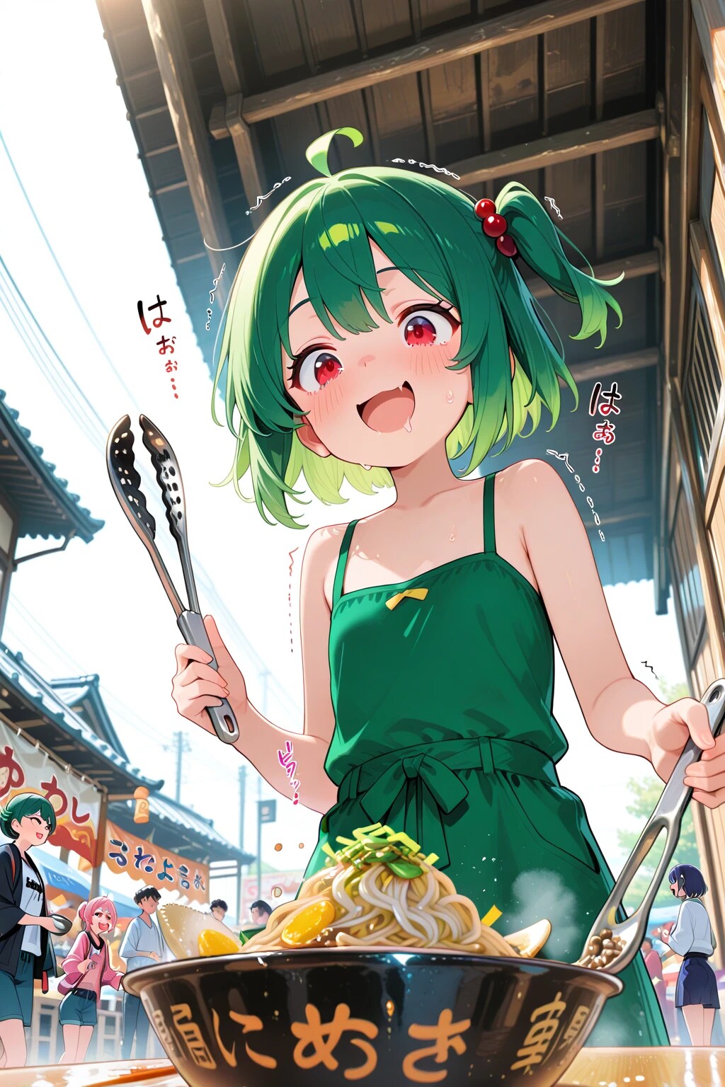 1分放置しないと食べられない麺、超絶美味な香りにトングの我慢を抑えきれない！？