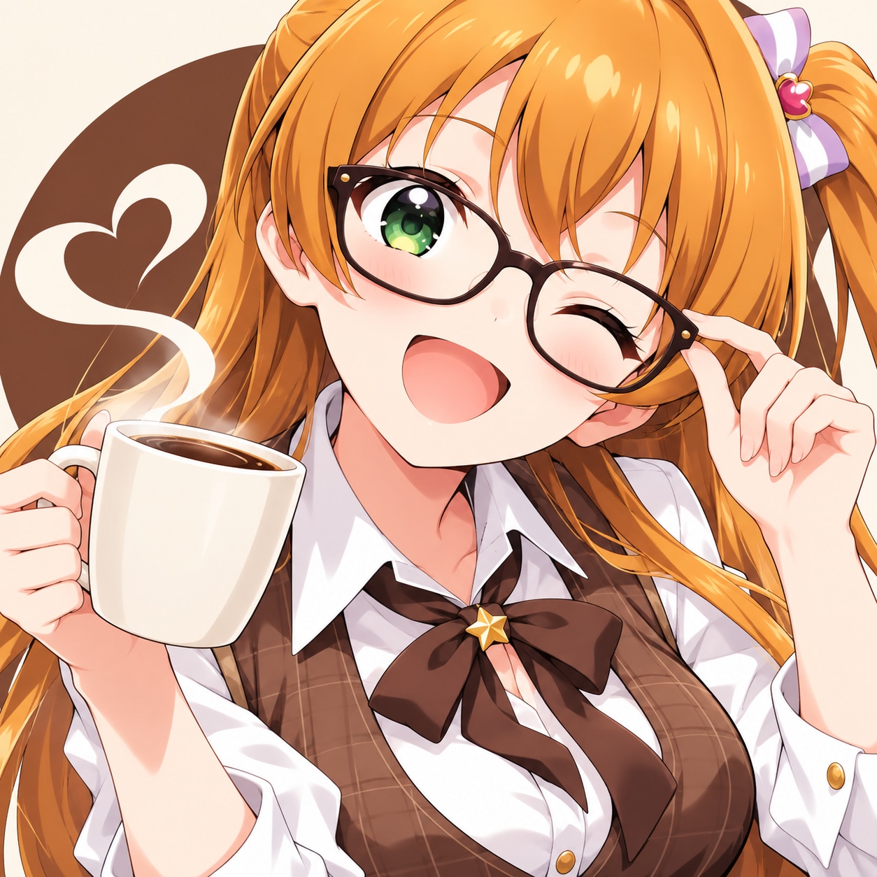 メガネとネクタイとコーヒー（４）３時のアイドル　GPTimages2.5 | の人気AIイラスト・グラビア