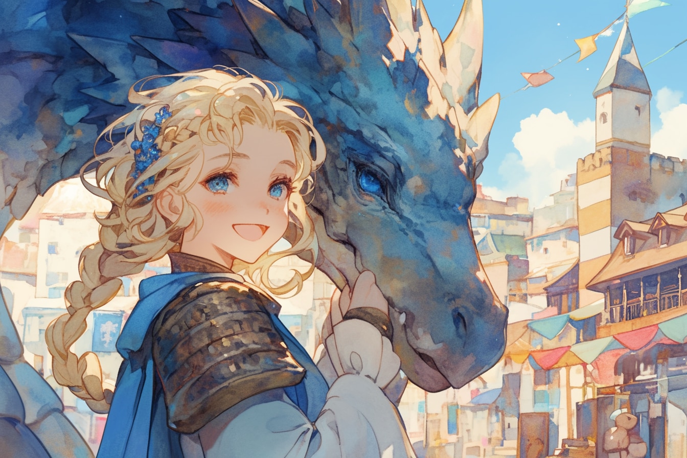 ドラゴンと少女（竜騎士）16 | の人気AIイラスト・グラビア