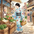 主婦・和夢さん40歳の夏着物コーデ 4枚目